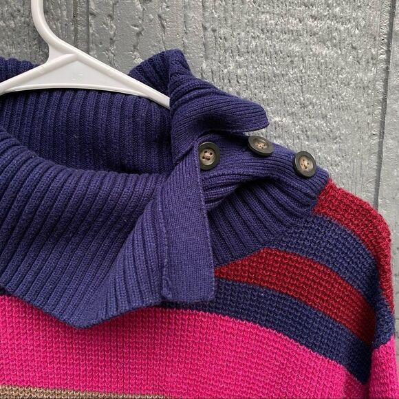 Eddie Bauer Striped Sweater with Cowl Neck 2X - Picture 2 of 8